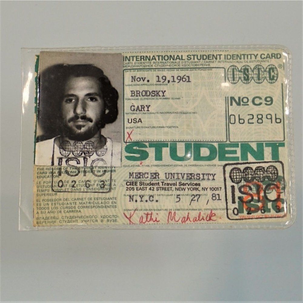 Vintage International Student Identity Card 1981 Mercer University Georgia